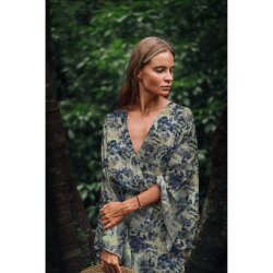 Viskose Digital FLORAL - salbei