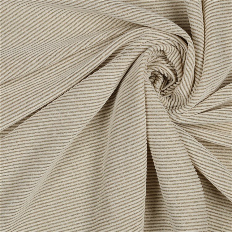 Jacquard Lurex Streifen - creme/gold