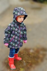 Softshell Digital bunte Sterne - dunkellila