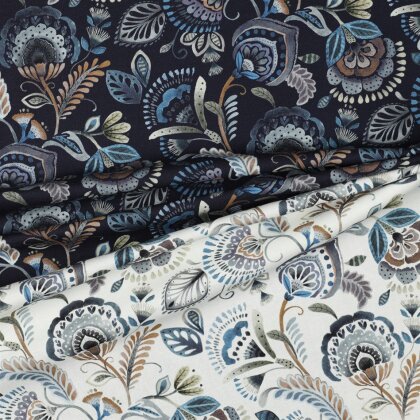 Canvas Digital Paisley - altweiss/blau
