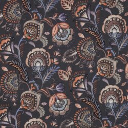 Canvas Digital Paisley - dunkelgrau
