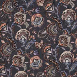 Canvas Digital Paisley - dunkelgrau
