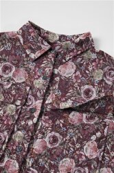 Musselin Digital Blumen - weiß