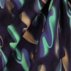 Softshell Digital bunte Wellen - schwarz