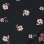 Baumwolljersey Digital Organic Blumen - dunkelblau