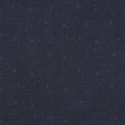 Jeansstoff Glitzer kleine Punkte - indigoblau