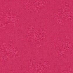 Musselin Bestickt Blumen - fuchsia
