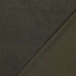Cordstoff mit Bübbelchen Uni - dunkeloliv