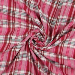 Doppelseitiger Musselin Karo - pink kariert