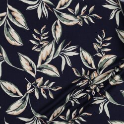 Canvas Blätter - dunkelblau