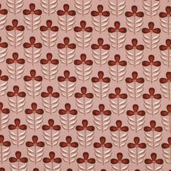 Canvas Wasserabweisend Blumen - altrosa