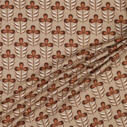 Canvas Wasserabweisend Blumen - sand