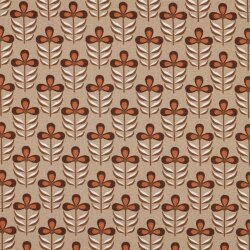 Canvas Wasserabweisend Blumen - sand