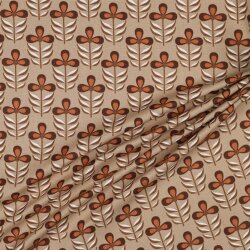 Canvas WATERPROOF Blumen - sand