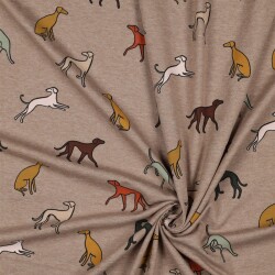 Baumwolljersey  Hunde - taupe