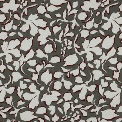 Viskose Popeline Stretch große Blumen - taupe