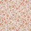 Baumwolljersey Digital Paisley Blumen - weiss/pfirsich