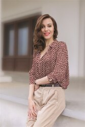 Viskose Popeline Zick Zack - jeansblau