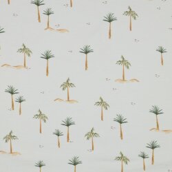 Baumwolljersey Digital Safari - altweiss