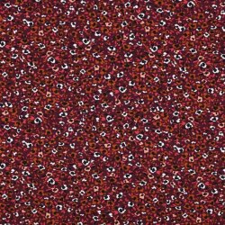 Ganzjahressweat Soft kleine Blumen - aubergine