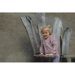 Ganzjahressweat Soft kleine Blumen - aubergine
