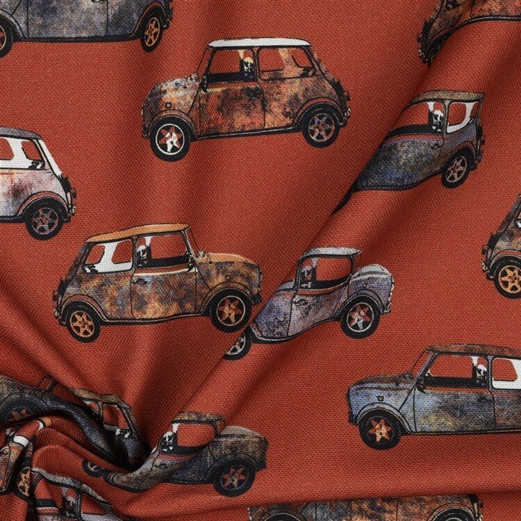 Canvas Digital Retroautos - terrakotta