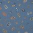 Jeansstoff Paisley - schattenblau