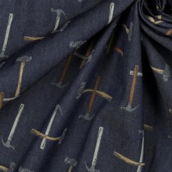 Jeansstoff HAMMER - dunkelJeansstoffblau