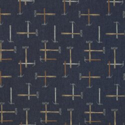 Jeansstoff HAMMER - dunkelJeansstoffblau