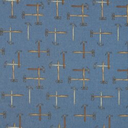Jeansstoff HAMMER - Jeansstoffblau