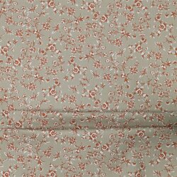 Beschichtete Baumwolle kleine Blumen - beige