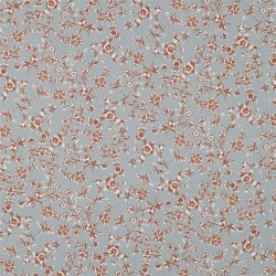 Beschichtete Baumwolle kleine Blumen - dunkelmint