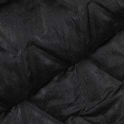 Steppstoff wattiert Uni V-Optik - schwarz