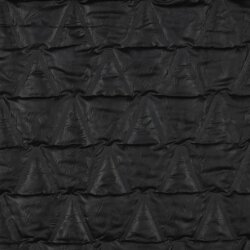 Steppstoff wattiert Uni V-Optik - schwarz