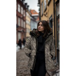 Steppstoff wattiert Uni V-Optik - schwarz