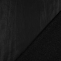 Kunstleder Metallik-Glanz - schwarz