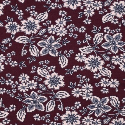 Ganzjahressweat Soft Blumen - beere