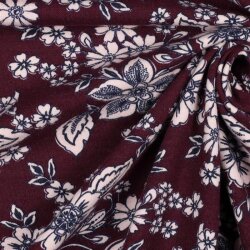 Ganzjahressweat Soft Blumen - beere