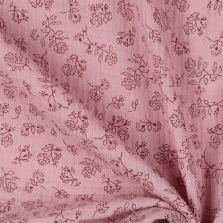 Musselin kleine Blümchen - rosa