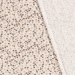Baumwolljersey Blätterregen- creme
