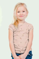 Baumwolljersey kleine Vögel soft rosa
