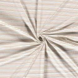 Baumwolljersey bunte Streifen- creme