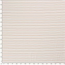 Baumwolljersey bunte Streifen- creme
