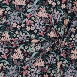 Baumwolljersey Digital Blumen