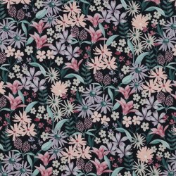 Baumwolljersey Digital Blumen