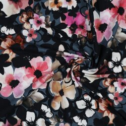 Baumwolljersey Digital Blumen