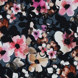 Baumwolljersey Digital Blumen