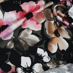 Baumwolljersey Digital Blumen