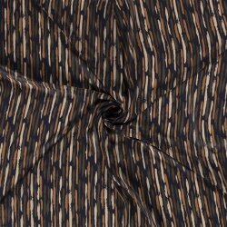 1 Meter - Chiffon Streifen marine