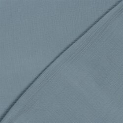 Musselin Uni *Marie* - stahlblau